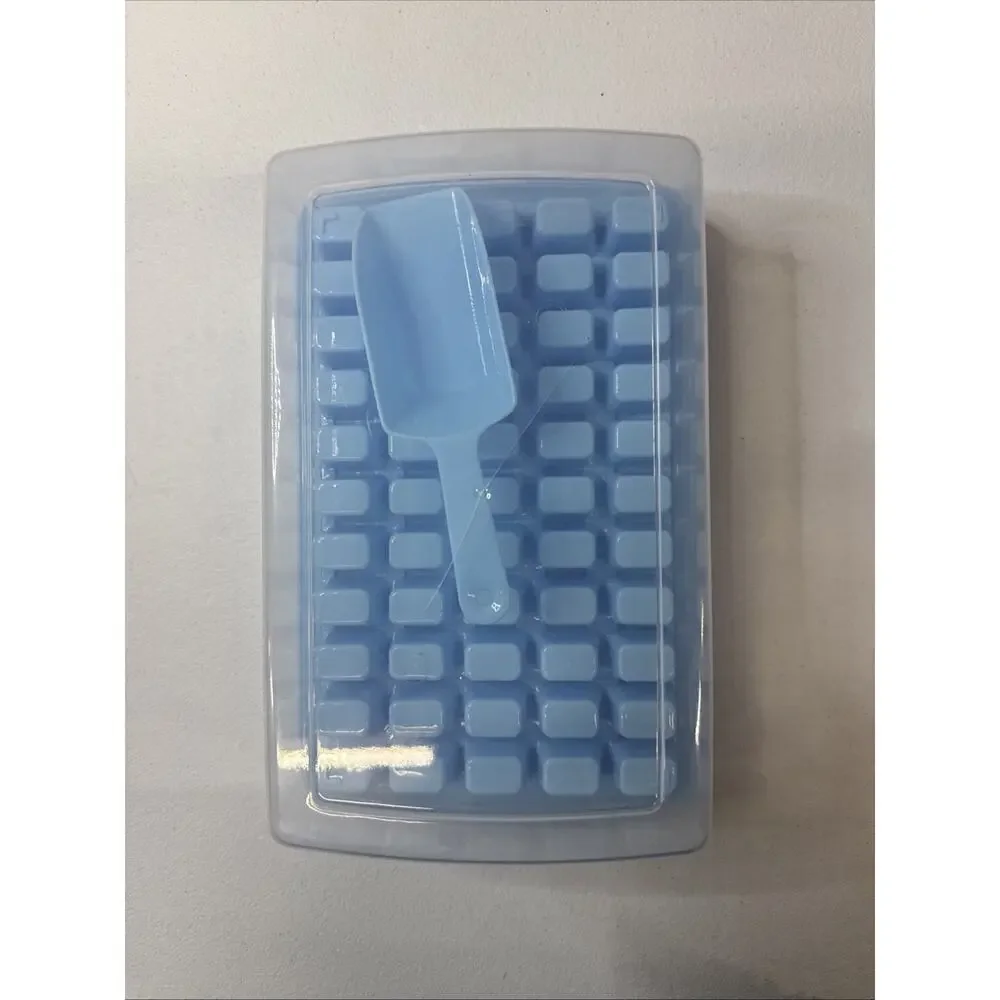 Ice Cube Tray With Lid Bin & Scoop ,55 Cubes Per Tray 3 Trays (See Description)
